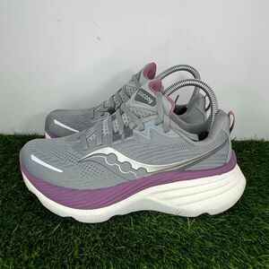 Saucony Hurricane 24 Women’s 7 Shoes Gray Purple Running Sneaker